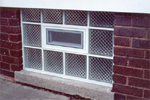 Basement Glass Block Panel