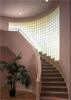 Staircase Glass Block Wall