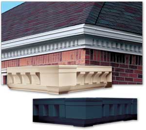 Vinyl Exterior Trim Molding, Dentil and Plain