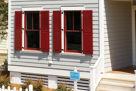 Exterior Combination Louvered / Panel Shutters
