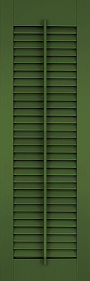 Open Louvered Shutters - Standard with Faux Tilt Rod