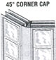 45 Degree Corner Cap for Acrylic Block Panels