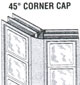 45 Degree Corner Cap for Acrylic Block Panels