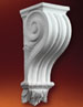 Carved spiral bracket