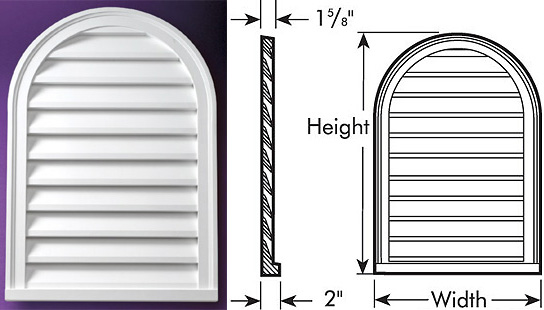 Gable Vent - Cathedral - Fypon