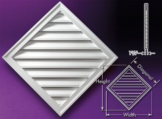 Gable Vent - Diamond - Fypon