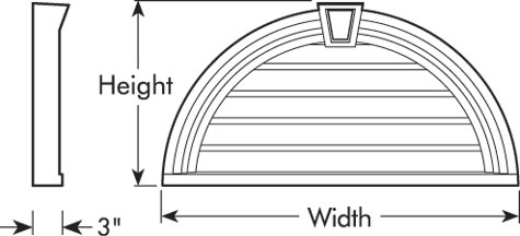 Half Round Decorative Louvers