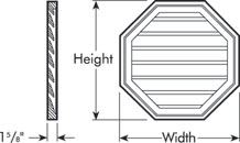 Octagon Gable Vents and Louvers