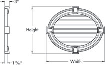 Urethane Horizontal Oval Louvers