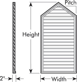 Peaked Functional Louvers