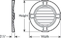 Fypon Round Gable Vent with Keystones