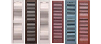 Custom, Louvered Vinyl Shutters