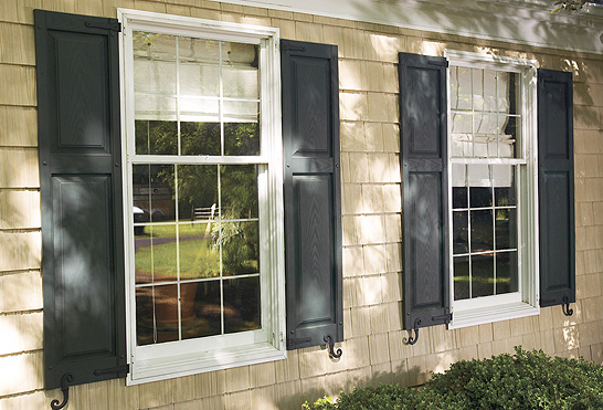 Raised Panel Vinyls Exterior Window Shutters