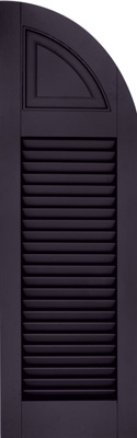 Atlantic Louver / Panel Combination Shutters - Standard w/ Faux Tilt Rod