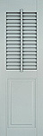 open louvered shutter with bottom horns