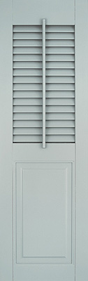 Atlantic Louver / Panel Combination Shutters - Standard w/ Faux Tilt Rod