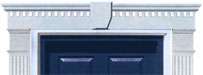 Classic Dentil Vinyl Door Header