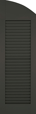 Open Louvered Shutters - Standard with Arch Top