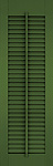 open louvered shutter with bottom horns